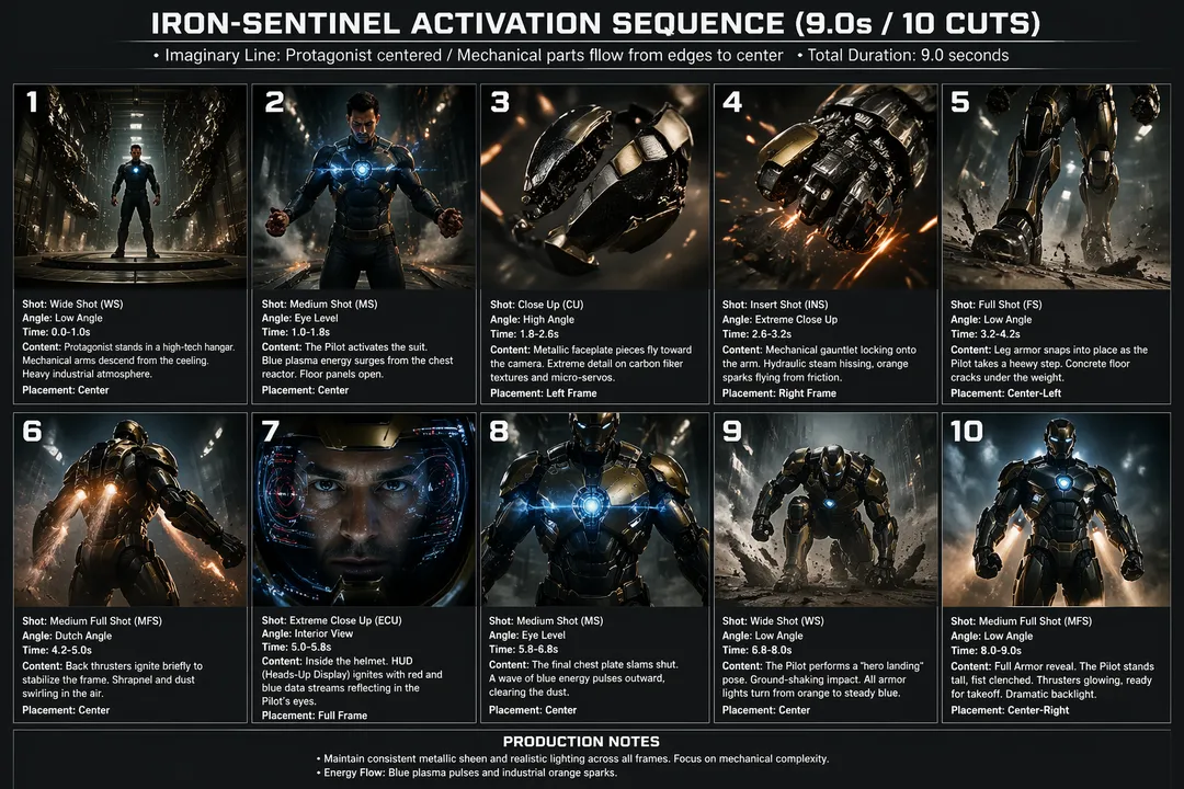 Mech Suit-Up Storyboard