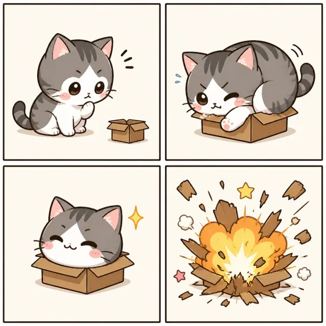 Cat vs. Tiny Box Comic