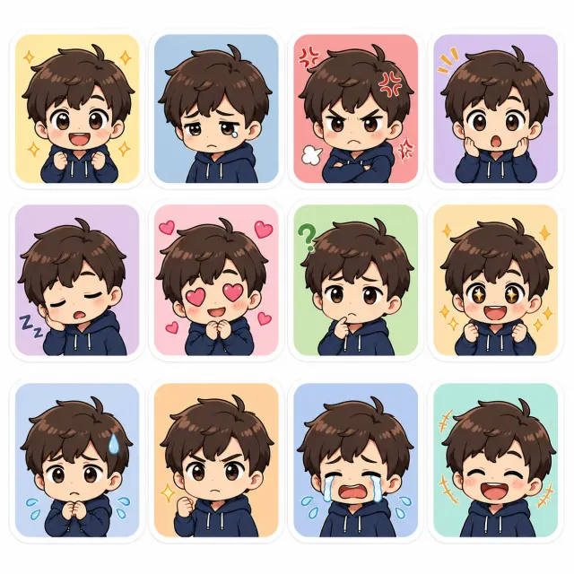 Chibi Emotion Stickers