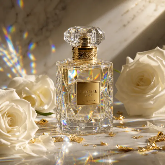 Crystal Perfume on Marble