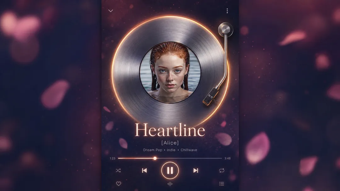 Vinyl Music Player UI